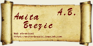 Anita Brezić vizit kartica